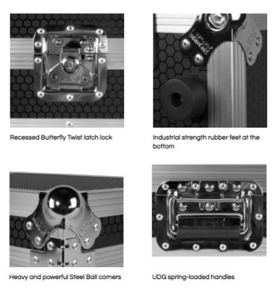 UDG U93016BL - Flight Case Negro para Giradiscos Multi-Formato