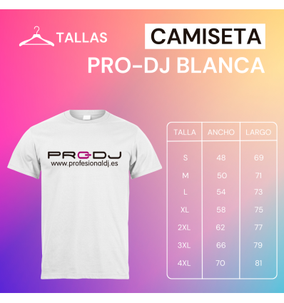 CAMISETA PRO-DJ BLANCA | Al mejor precio