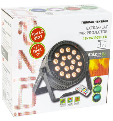 ≫ Comprar IBIZA LIGHT THINPAR-18X1RGB - 39.90 € | Profesional DJ®