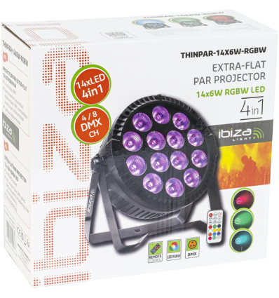 ≫ Comprar IBIZA LIGHT THINPAR-14X6W-RGBW - 74.90 € | Profesional DJ®