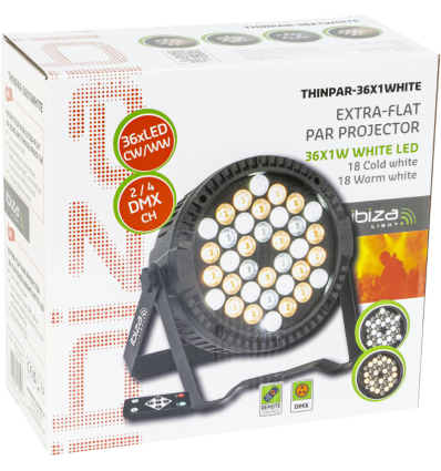 ≫ Comprar IBIZA LIGHT THINPAR-36X1WHITE - 69.90 € | Profesional DJ®