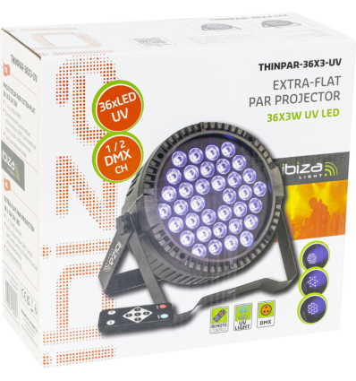 ≫ Comprar IBIZA LIGHT THINPAR-36X3-UV - 74.90 € | Profesional DJ®
