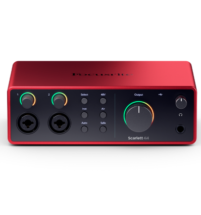 Focusrite Scarlett 4i4 4th Gen | Interfaz audio 4 entradas 4 salidas