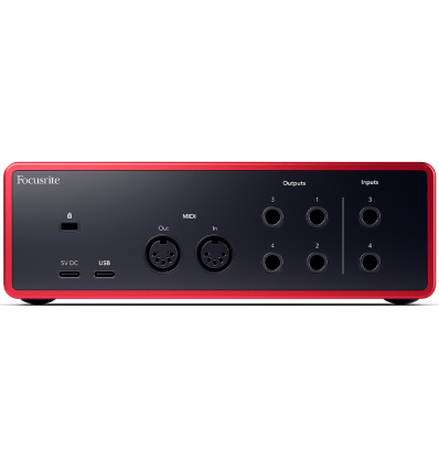 Focusrite Scarlett 4i4 4th Gen | Interfaz audio 4 entradas 4 salidas