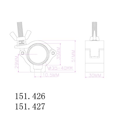 BEAMZ 151.408 BC35B-75 GARRA COMPACTA SLIMLINE 75KG NEGRA