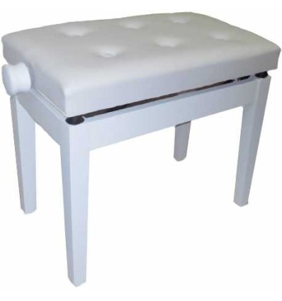 OQAN PIANO BENCH BGM WHITE-WHITE Banqueta de madera para piano