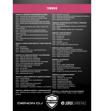 CURSO ONLINE DJ PROFESIONAL CON EQUIPOS DENON DJ