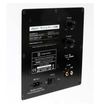 ELIPSON ALTAVOCES PRESTIGE FACET SUB8 BLACK (UNIDAD) - 599 €