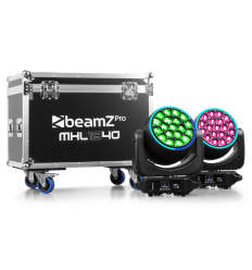 BEAMZ 150.105 MHL1940 CABEZA MÓVIL LED ZOOM 19X40W 2 UNIDADES