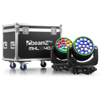 BEAMZ 150.105 MHL1940 CABEZA MÓVIL LED ZOOM 19X40W 2 UNIDADES BEAMZ 150.105 MHL1940 CABEZA MÓVIL LED ZOOM 19X40W 2 UNIDADES