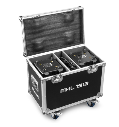 BEAMZ MHL1912 MOVING HEAD WASH CON ZOOM 2PCS EN FLIGHTCASE