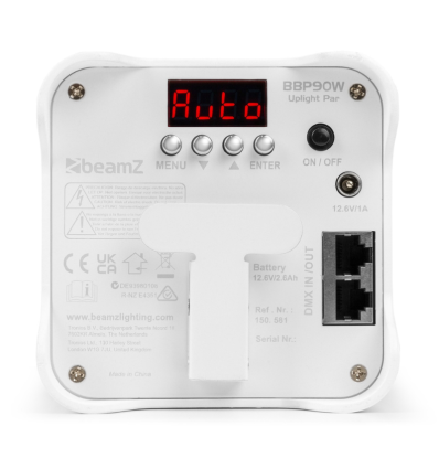 BEAMZ 150.581 BBP90W FOCO UPLIGHT A BATERÍA 4X 4W BLANCO