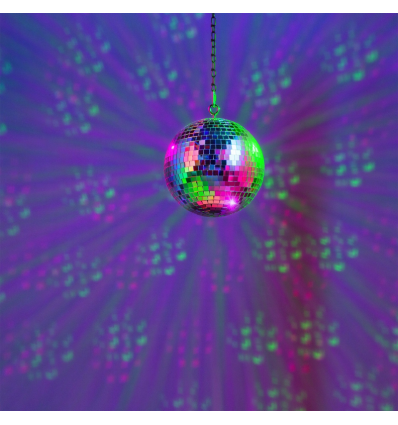 FUZZIX 151.334 MB20ML BOLA DE DISCO CON MOTOR 18 LEDS, 20 CM