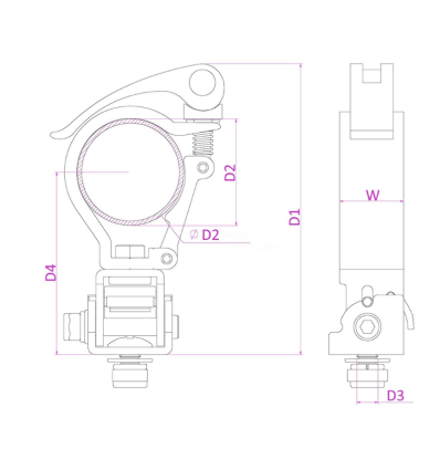 BEAMZ 151.472 BC50B-50F GARRA DE AGARRE RÁPIDO TILT AJUSTABLE