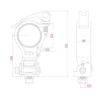 BEAMZ 151.472 BC50B-50F GARRA DE AGARRE RÁPIDO TILT AJUSTABLE