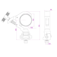 BEAMZ 151.476 BC50B-150F GARRA DE AGARRE RÁPIDO TILT AJUSTABLE