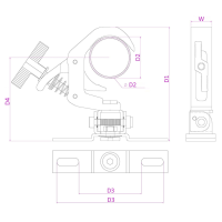 BEAMZ 151.478 BC50B-75M GARRA DE AGARRE RÁPIDO TILT AJUSTABLE BEAMZ 151.478 BC50B-75M GARRA DE AGARRE RÁPIDO TILT AJUSTABLE