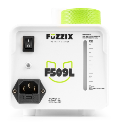 FUZZIX F509LW MÁQUINA DE HUMO PARTY 9 LEDS RGB EDICIÓN BLANCA