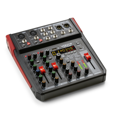 VONYX VM-KG06 MEZCLADOR PARA MÚSICA 6 CANALES BT/DSP/USB