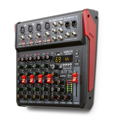 VONYX 172.596 VM-KG08 MEZCLADOR PARA MÚSICA 8 CANALES