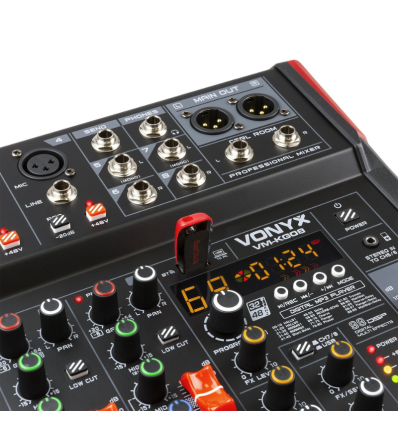 VONYX 172.596 VM-KG08 MEZCLADOR PARA MÚSICA 8 CANALES