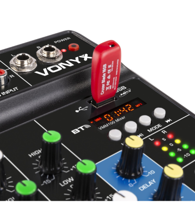 VONYX 172.638 VMM100 MEZCLADOR AUDIO CON USB/BT
