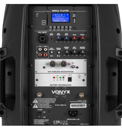 VONYX 174.032 VERVE38 SISTEMA PORTÁTIL DE SONIDO 12” - 339.90 €