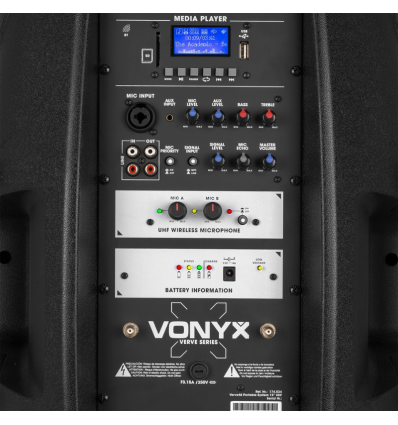 VONYX 174.034 VERVE46 SISTEMA PORTÁTIL DE SONIDO 15” - 369.90 €