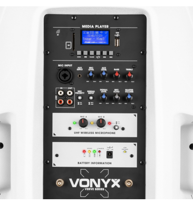 VONYX 174.038 VERVE46 SISTEMA PORTÁTIL DE SONIDO 15” BLANCO