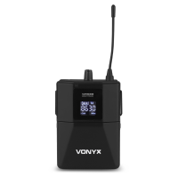 VONYX 179.202 WM55B MICRÓFONO DE PETACA INALÁMBRICO UHF VONYX 179.202 WM55B MICRÓFONO DE PETACA INALÁMBRICO UHF