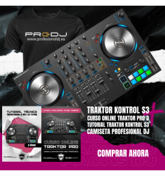 TRAKTOR KONTROL S3 + TUTORIAL + CURSO TRAKTOR PRO 3 + CAMISETA