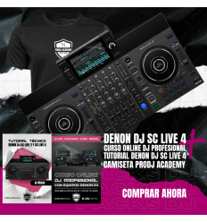 DENON DJ SC LIVE 4  + TUTORIAL + CURSO DJ PROFESIONAL + CAMISETA PRODJ ACADEMY