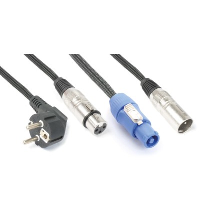 PD CONNEX 176.700 CX03-5 AUDIO COMBI CABLE SCHUKO XLR F XLR M 5M