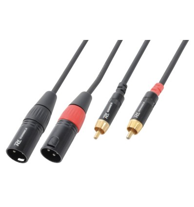 PD CONNEX 176.680 CX66-1 CABLE DE SEÑAL 2 X MACHO XLR A 2 X MACHO RCA - 1.5M