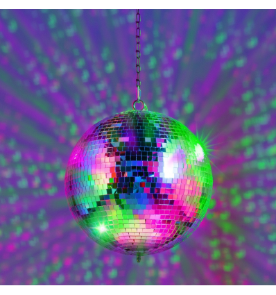 FUZZIX 151.337 MB30ML BOLA DE DISCO CON MOTOR 18 LEDS, 30CM