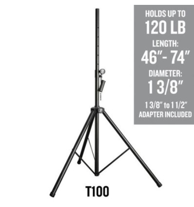 Soporte Mackie T100 - Trípode de acero para altavoces
