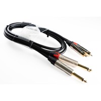 WELX BLACKWAVES RT - CABLE DOBLE RCA A DOBLE JACK 1.5 METROS