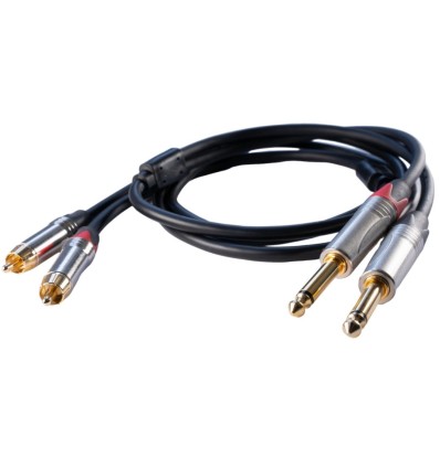 WELX BLACKWAVES RT - CABLE DOBLE RCA A DOBLE JACK 1.5 METROS