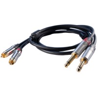 WELX BLACKWAVES RT - CABLE DOBLE RCA A DOBLE JACK 1.5 METROS