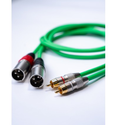 WELX CR - CABLE DOBLE RCA A DOBLE XLR MACHO 1.5 METROS