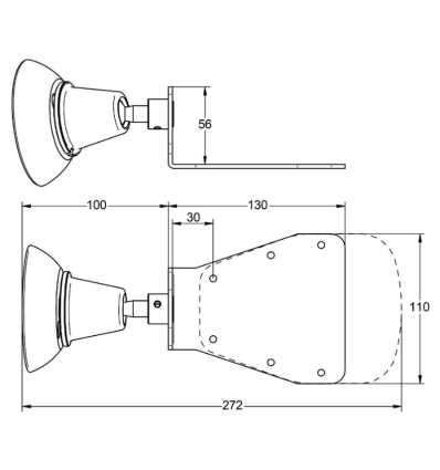 AUDIOPHONY ILINE24SUP SOPORTE PARED ILINE23 / ILINE43 NEGRO