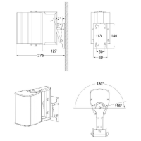 AUDIOPHONY ILINE23SUPW SOPORTE PARED BLANCO PARA ILINE23