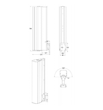 AUDIOPHONY ILINE83SUPW SOPORTE PARED BLANCO PARA ILINE83