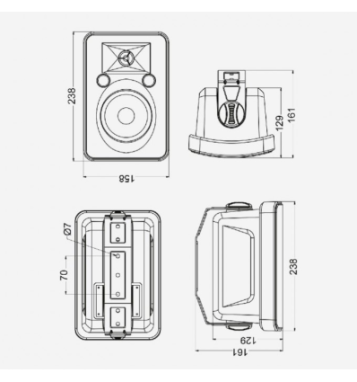Comprar AUDIOPHONY EHP420IPB ALTAVOZ PASIVO 100V IP55 (PAREJA)