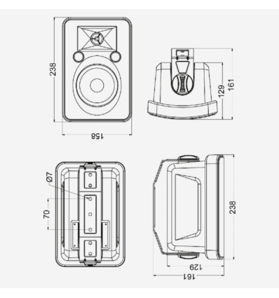 Comprar AUDIOPHONY EHP420IPW ALTAVOZ PASIVO 100V IP55 (PAREJA)