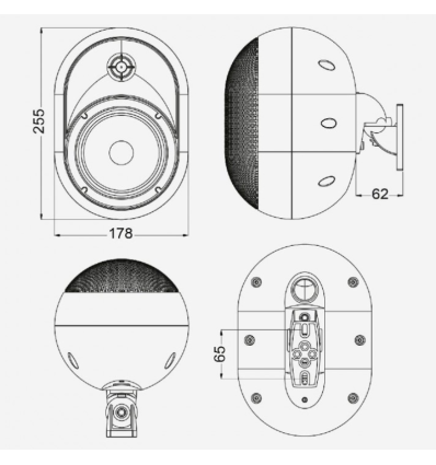 AUDIOPHONY JAVA530W ALTAVOZ PASIVO 100V IP55 BLANCO (PAREJA)