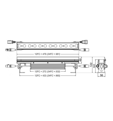 ≫ Comprar BRITEQ LDP-COLORSTRIP 24FC BARRA LED | Profesional DJ®