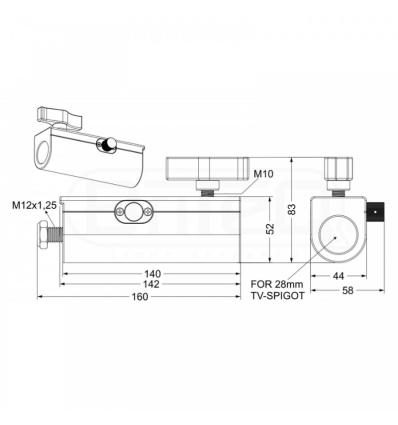 Comprar BRITEQ TV-SPIGOT RECEIVER ADAPTADOR SPIGOT 28MM