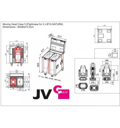 Comprar BRITEQ MOVING HEAD CASE 5 - RACK 2x BTX-SATURN