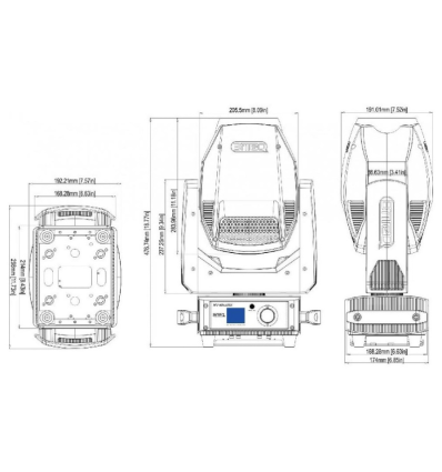 Comprar BRITEQ BT-SHARK CABEZA MOVIL LED SPOT 200W | Profesional DJ